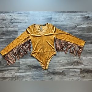 Gorgeous fringe bodysuit